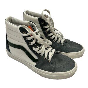 Vans SK8-Hi Shoes High Top Sneakers Blue Suede Canvas Mens 6.5 Womens 8 Skating